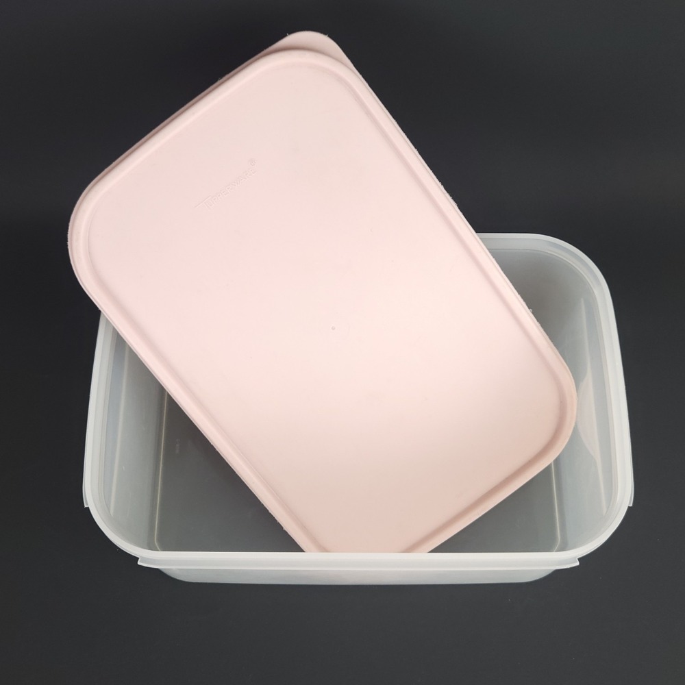 VTG Tupperware Modular Mates Container Rectangle 18C 2 Pink Lid Replacement - Picture 3 of 6